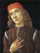 Sandro Botticelli Portrait of youth oil painting on canvas